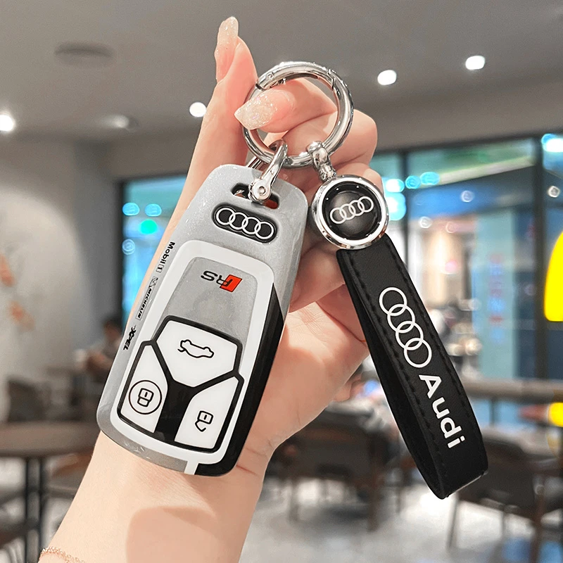 适用于2023款奥迪RS4全包钥匙套RS5汽车专用男女ABS高端装饰壳扣