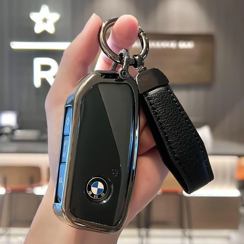 适用宝马5系钥匙套24款新X5X1X7X2包7系i5/iX/XM/X6/iX高档车壳扣
