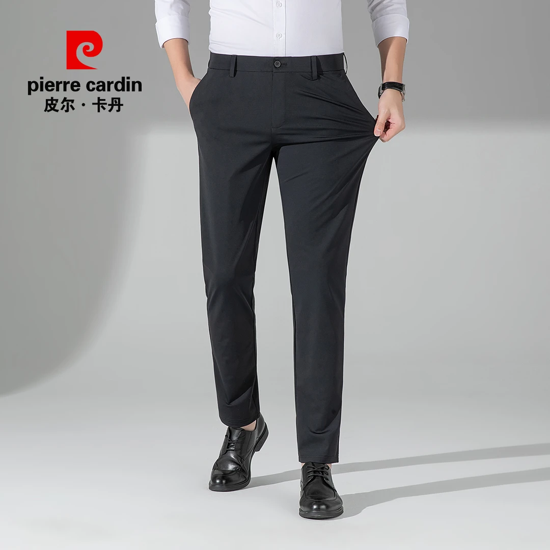 【锦氨四面弹】皮尔卡丹春夏如意腰YKK拉链男士休闲裤PK64H523