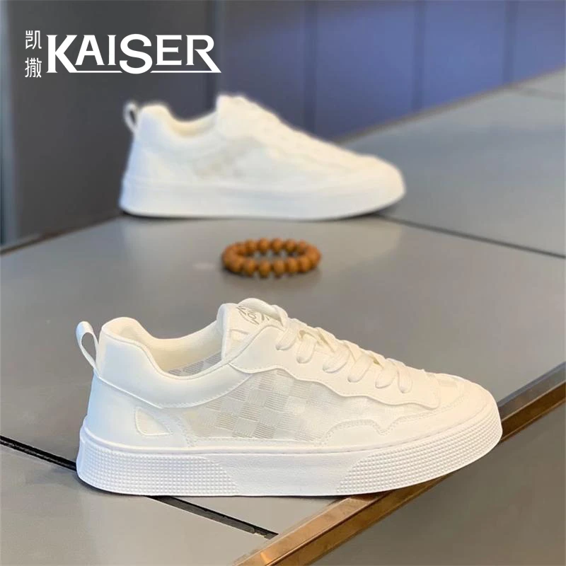 KAISER/凯撒·男鞋冬季新款透气百搭休闲板鞋子男款低帮运动小白鞋