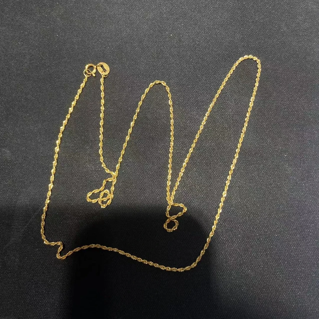 【颜玺珠宝】18k金麻花链js00049