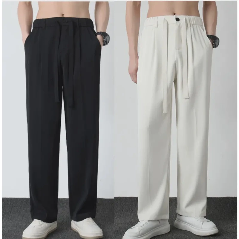 【2号搭配裤】男士薄款韩系夏季裤时尚垂感百搭阔腿宽松直筒裤子