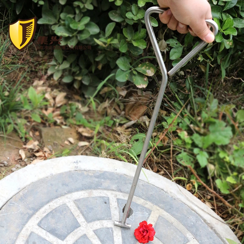 不锈钢工字型 井盖钩子 自来水井盖钩 通信  通讯井盖钩子10mm粗