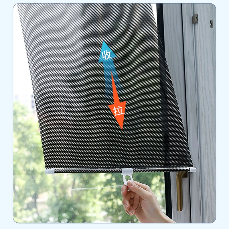 窗帘卷拉式汽车卷帘厨房窗户遮挡帘阳台遮阳帘遮光隔热免打孔安装