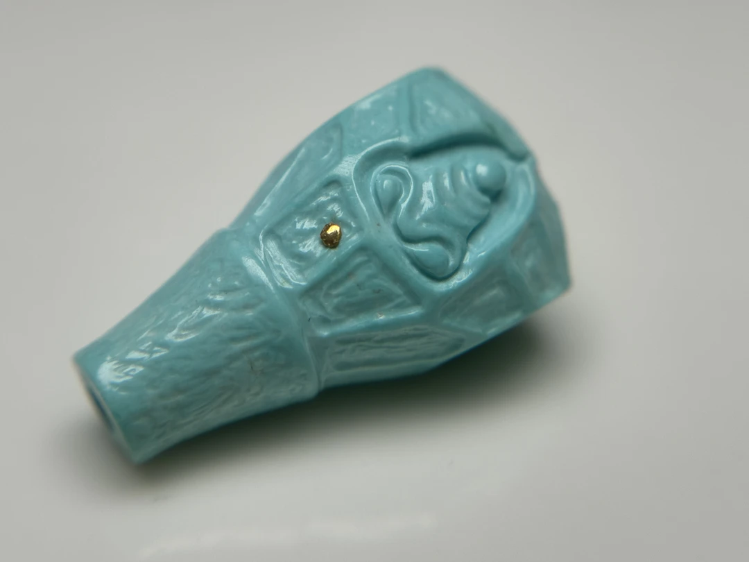 天然原矿高瓷精品绿松石一体三通