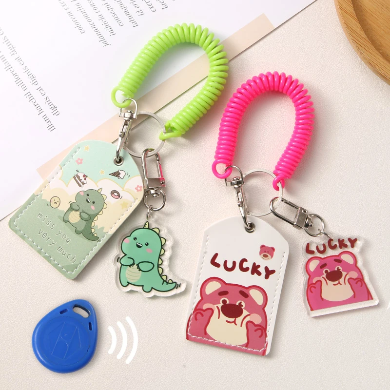 小长方形可感应卡通卡套可爱情侣钥匙扣一体水滴小区门禁软保护套