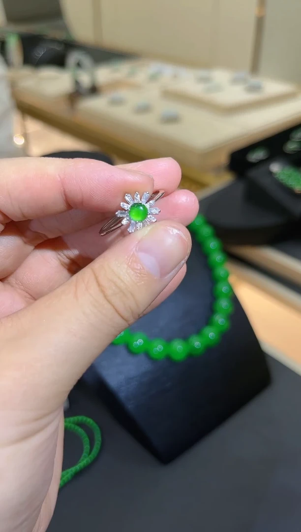 【闪购商品】翡翠戒指银S925镶嵌多样性发货只发一件
