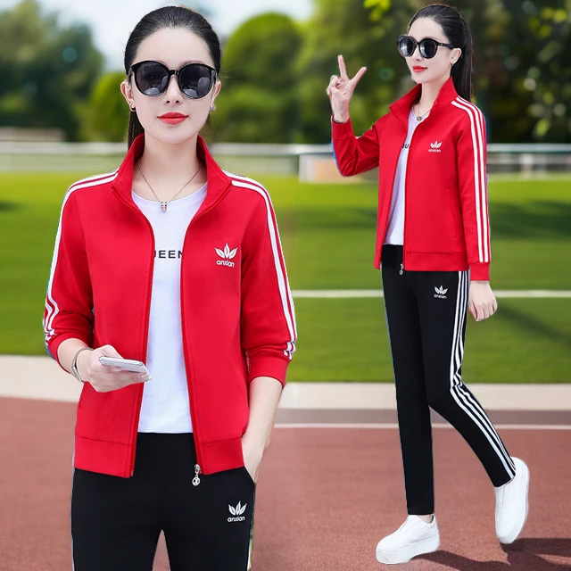 春季女士套装25年新款春秋季大码宽松显瘦运动服时尚洋气休闲套装