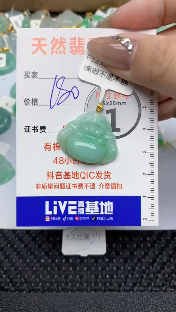 【闪购商品】翡翠颈饰18K金镶嵌165  天然翡翠A货