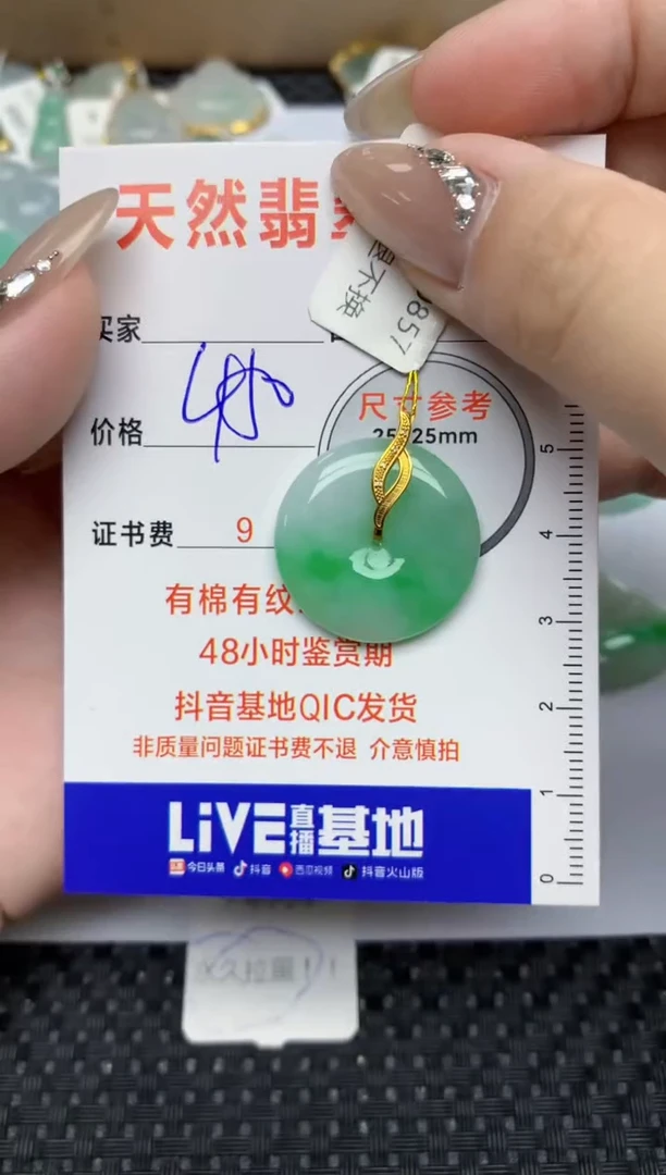 【闪购商品】翡翠颈饰18K金镶嵌189  天然翡翠A货