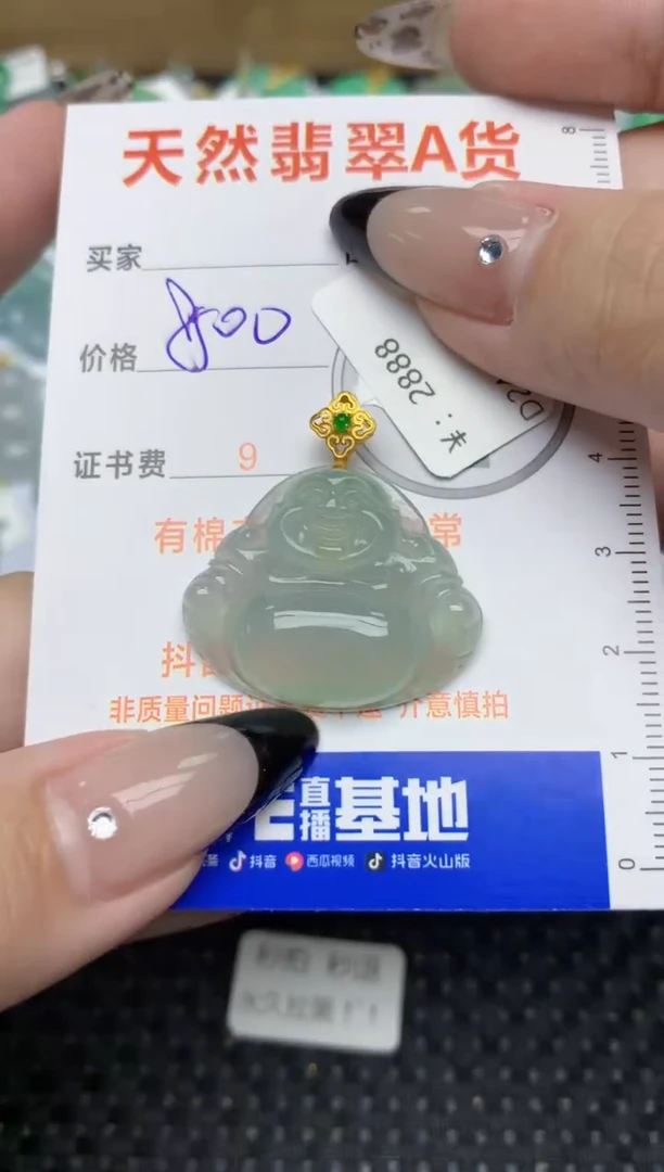 【闪购商品】翡翠颈饰18K金镶嵌224  天然翡翠A货