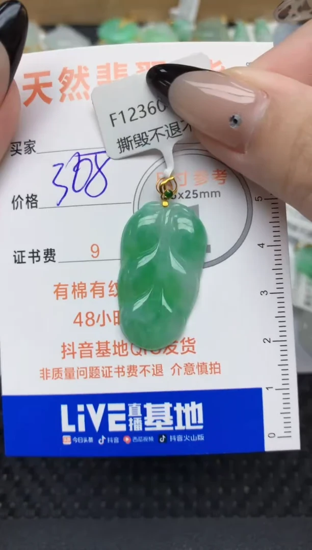 【闪购商品】翡翠颈饰18K金镶嵌653  天然翡翠A货