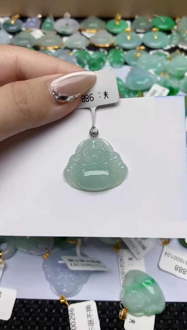 【闪购商品】翡翠颈饰18K金镶嵌249  天然翡翠A货
