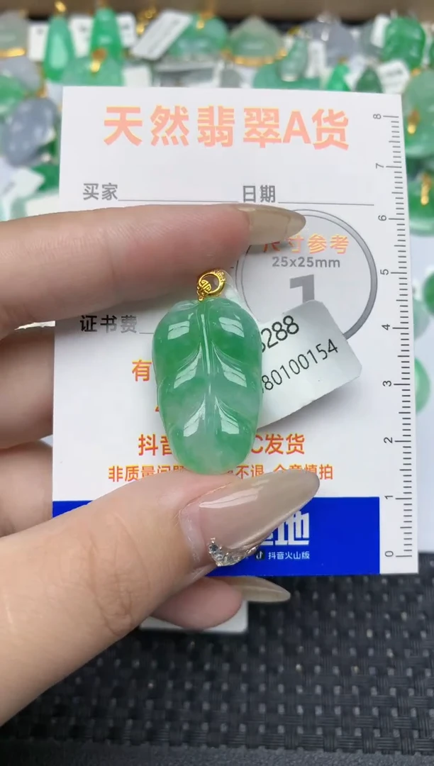 【闪购商品】翡翠颈饰18K金镶嵌169  天然翡翠A货
