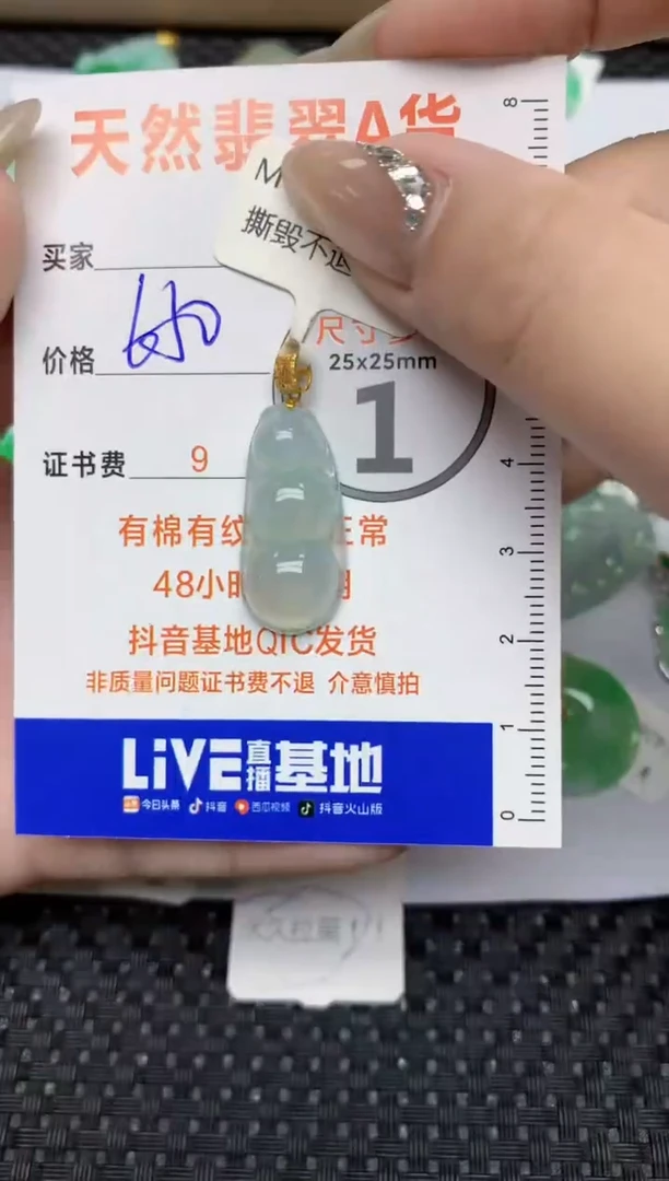 【闪购商品】翡翠颈饰18K金镶嵌553  天然翡翠A货