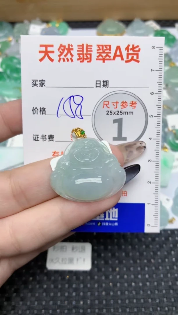 【闪购商品】翡翠颈饰18K金镶嵌197  天然翡翠A货