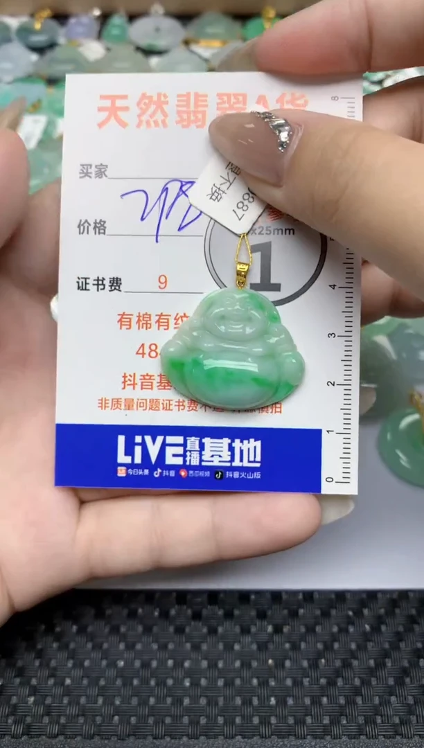 【闪购商品】翡翠颈饰18K金镶嵌133  天然翡翠A货