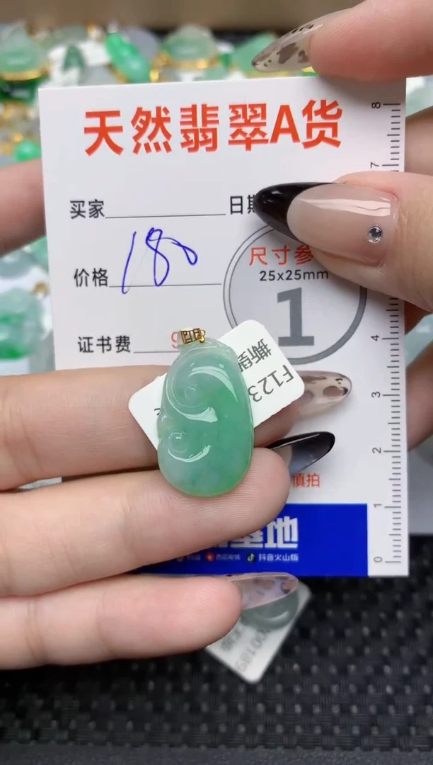 【闪购商品】翡翠颈饰18K金镶嵌179  天然翡翠A货