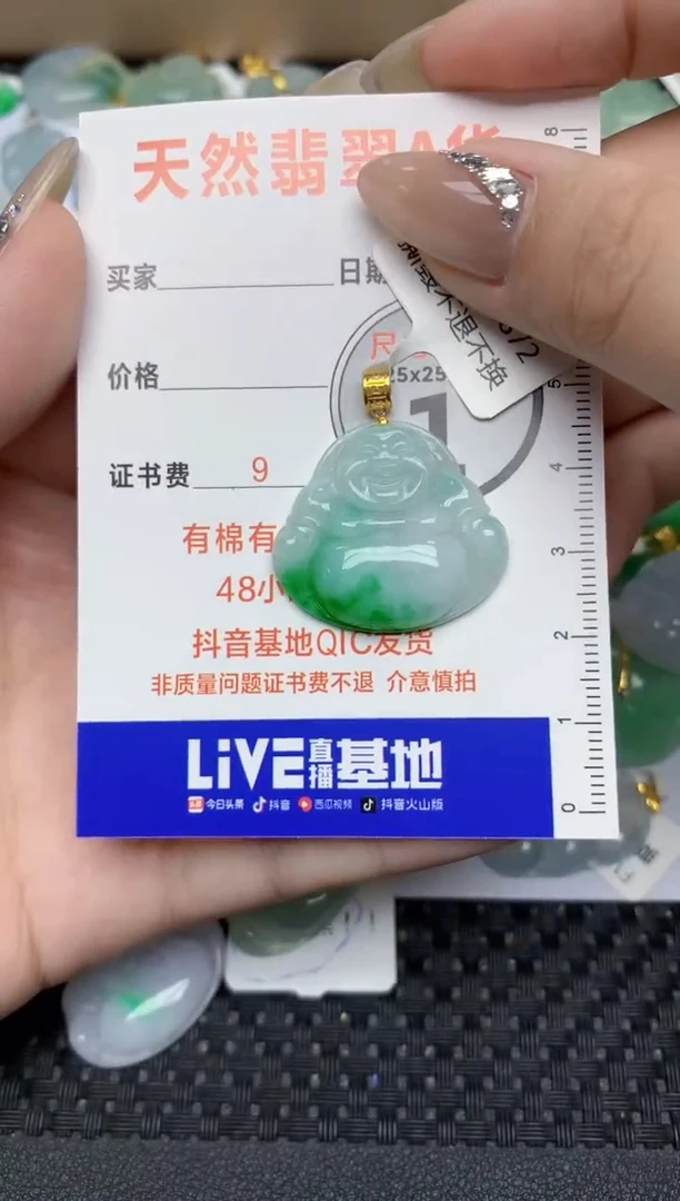 【闪购商品】翡翠颈饰18K金镶嵌662  天然翡翠A货