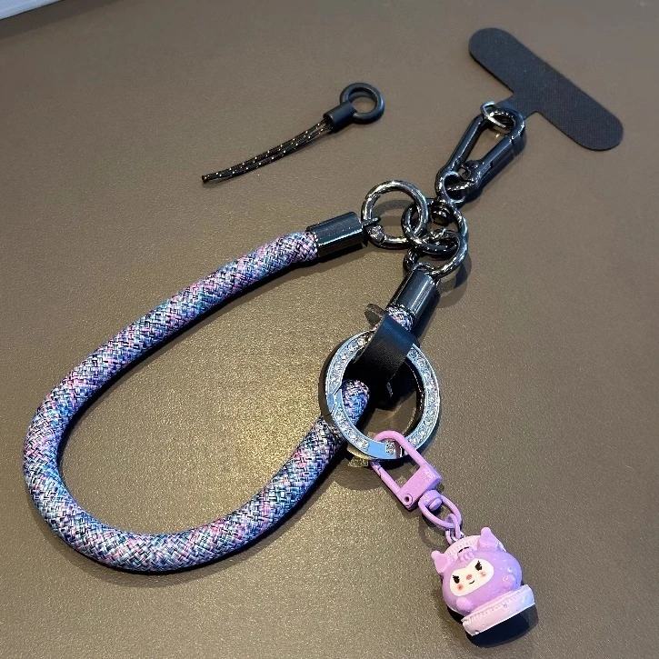 可爱库洛米手机挂绳手腕提圆绳结实垫片山系迷彩户外旅游防丢挂件