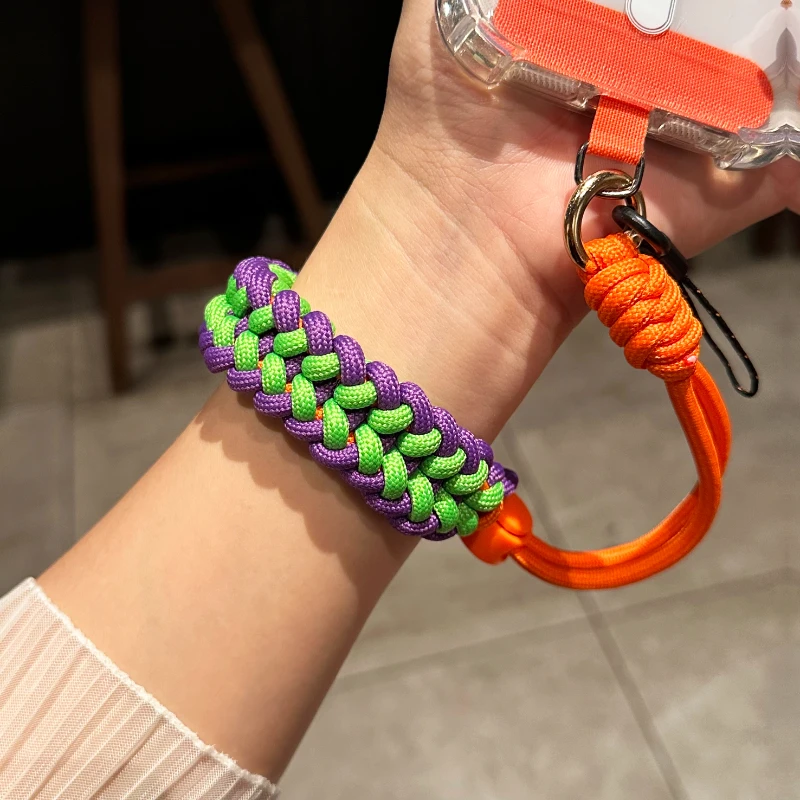 手工编户外旅游手机挂绳手腕加宽可调节创意轮胎纹相机挂件防丢绳