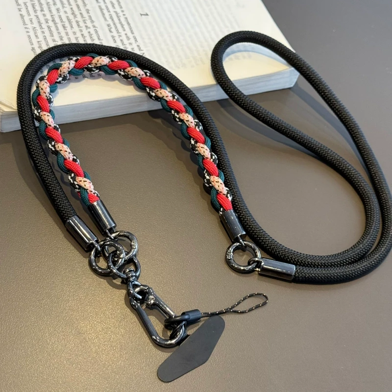 高端手机链三合一手工编织手腕挂脖挂绳户外出行多功能斜挎可背