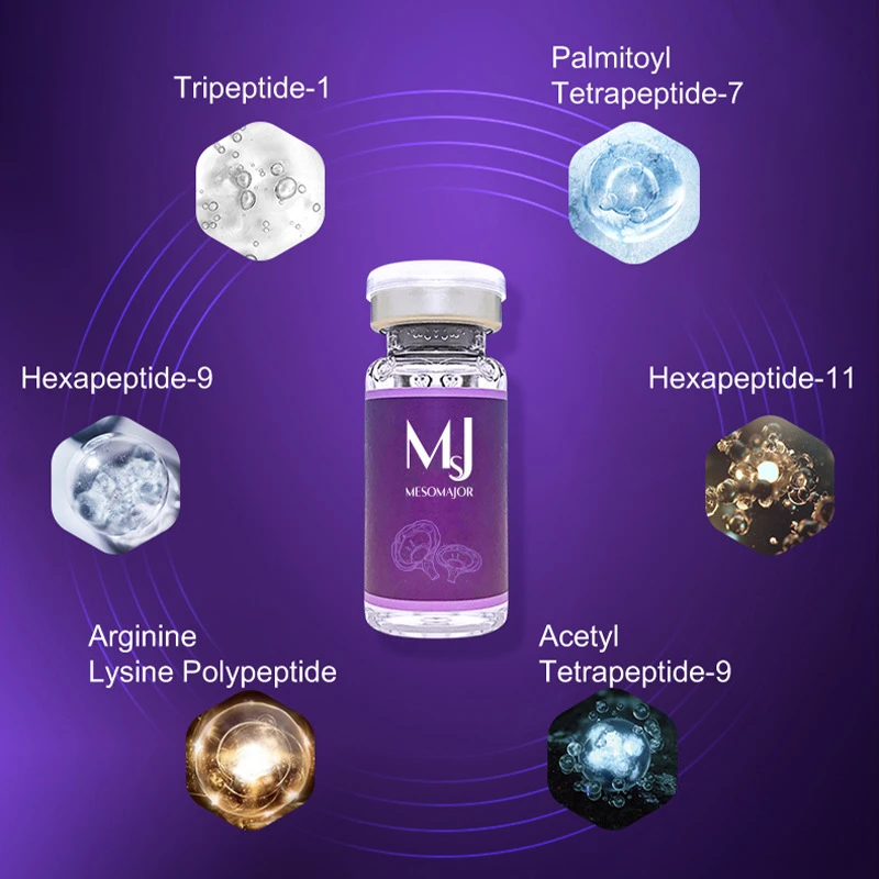 紫灵芝焕颜精华液寡肽多肽亮肤娕滑保湿抗皱精华原液跨境直播