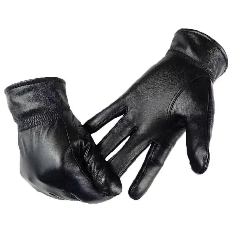 头层羊皮真皮手套男女秋冬触屏加绒保暖骑行手套时尚加厚防寒防水