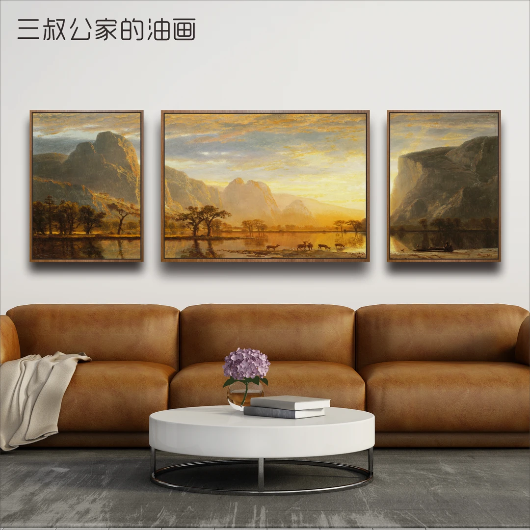 《希望山谷》餐厅客厅装饰画新居玄关背景墙油画风景画