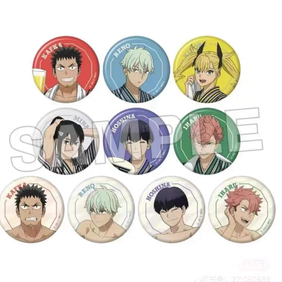 【怪兽8号 】极乐汤正比吧唧（全10种）+QQ人吧唧（全9种）