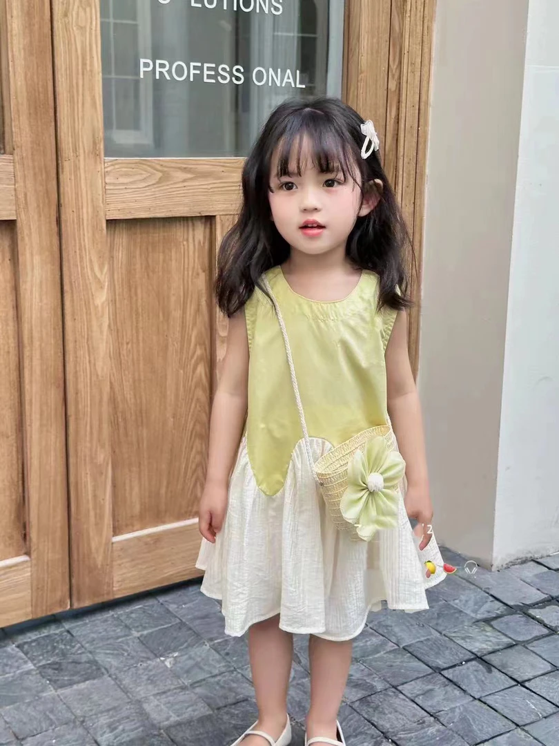 连衣裙童装夏季无袖裙子洋气