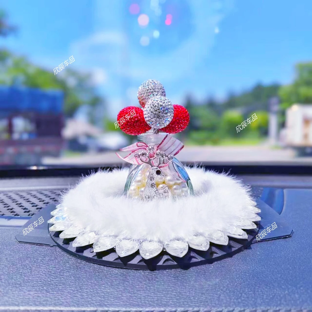 【送香水】高档女神款镶钻告白气球香薰汽车用品车内装饰摆件新款