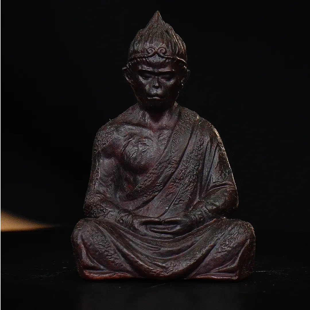 宜兴紫砂茶宠黑悟空 插香款