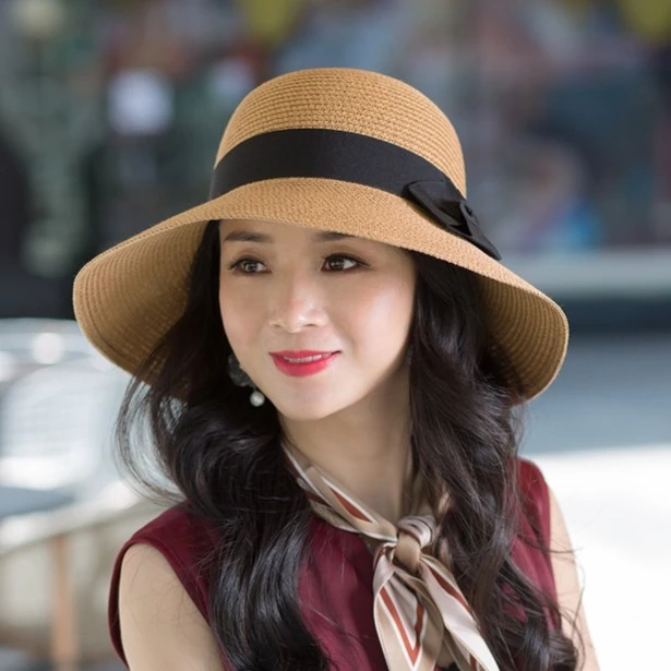 帽子女夏遮阳防晒遮脸渔夫帽2025新款时尚草帽女士凉帽夏季太阳帽