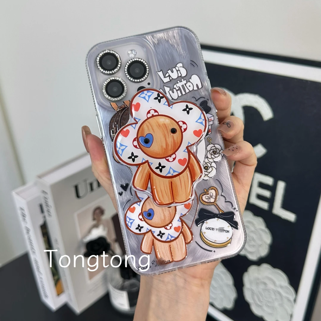 磁吸支架薇薇安太阳花苹果15ProMax高级1314手机壳防摔iphone12