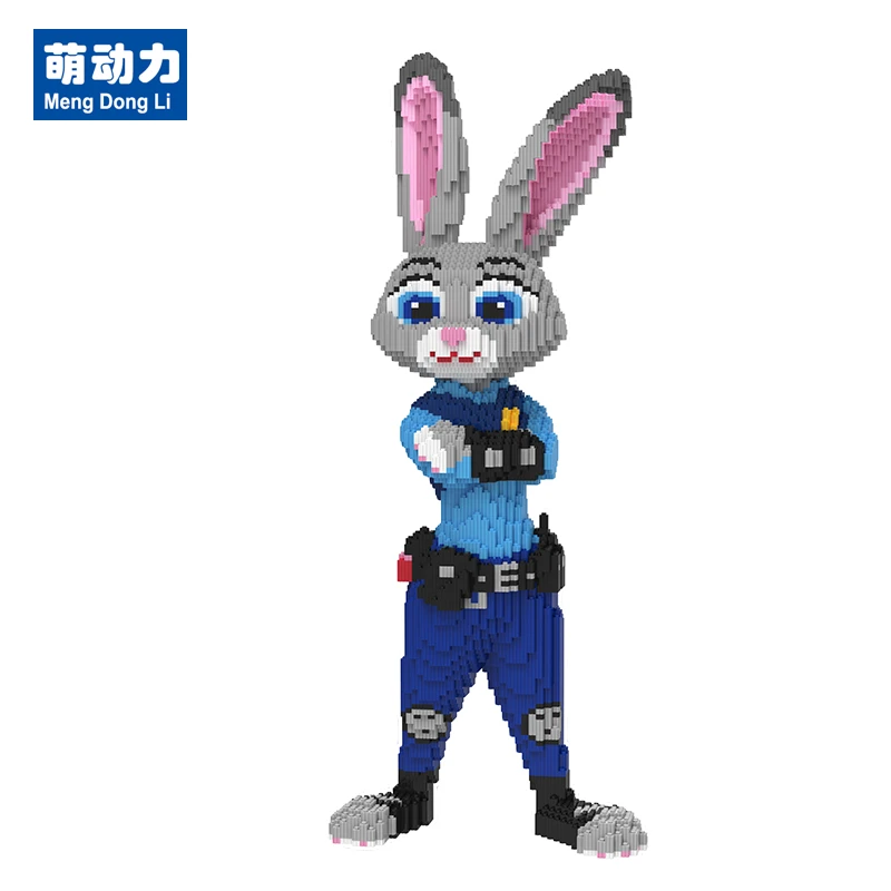 超大朱迪兔子拼装积木环保颗粒专注力亲子互动高颜值摆件拼图7012