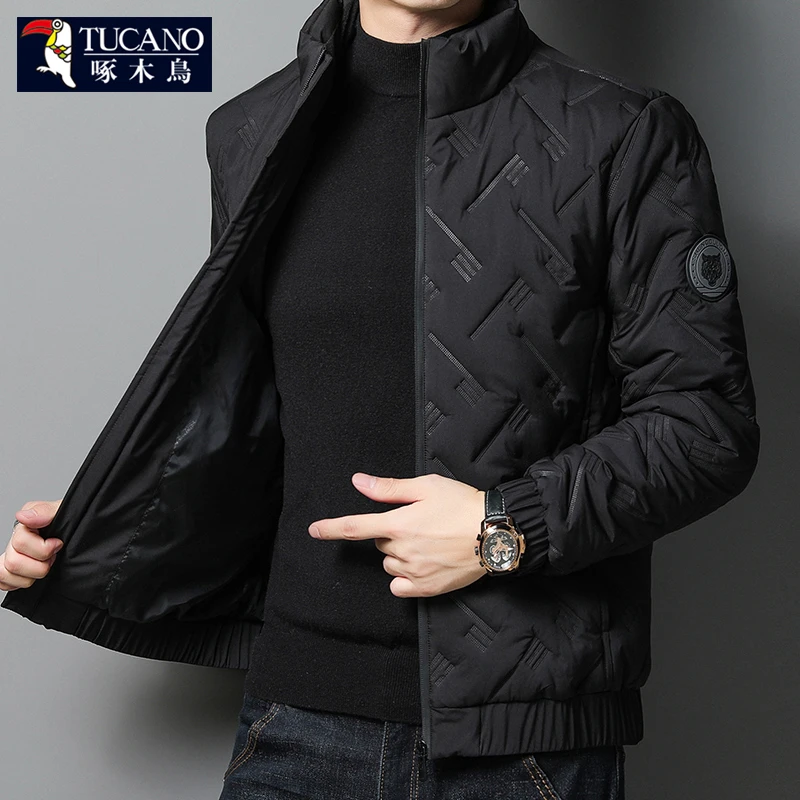啄木鸟立领棉衣男士秋冬季新款加厚保暖棉服潮牌休闲宽松百搭外套