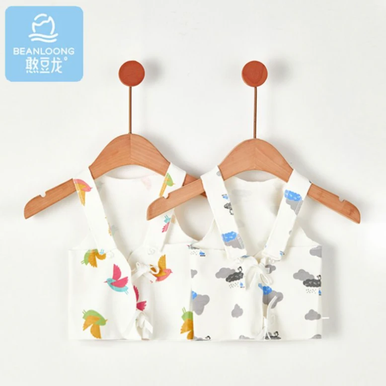 【拍一发二】憨豆龙纯棉新生婴幼儿背心肚围初生宝宝贴身护肚春秋