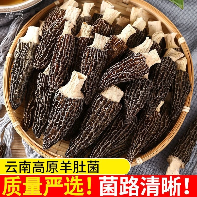 【水电小刘】云南高原特产羊肚菌干货菌菇类汤料