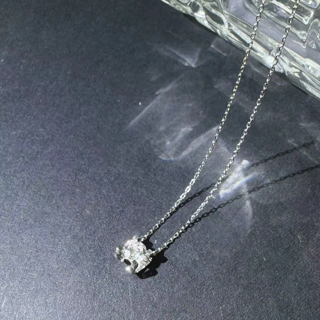 【六言精选】天然钻石 经典时尚50分牛头套链 A