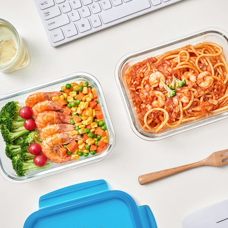 特百惠臻雅玻璃保鲜盒1L冰箱冷藏盒密封收纳盒微波加热饭盒便当盒