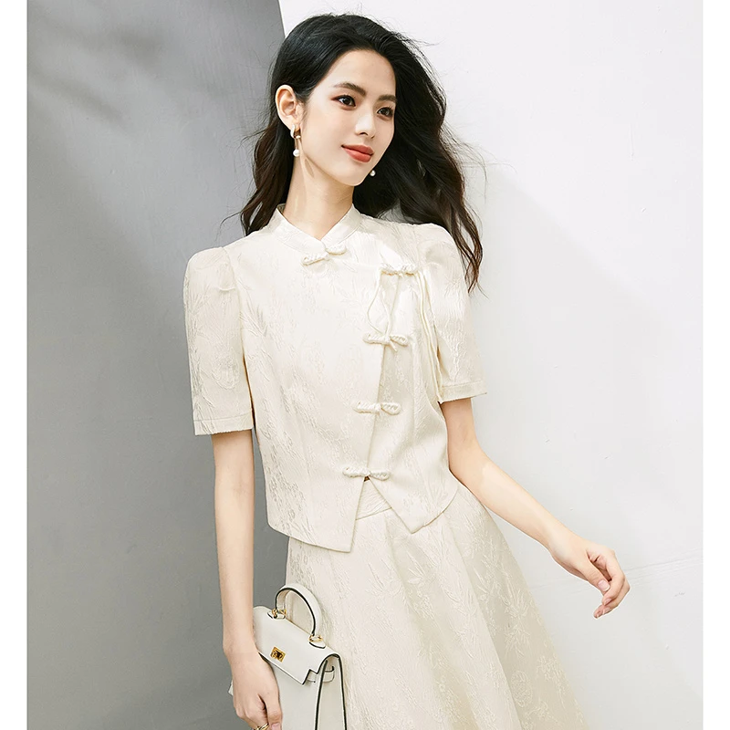 【新品】新中式短款小个子衬衫女23111517