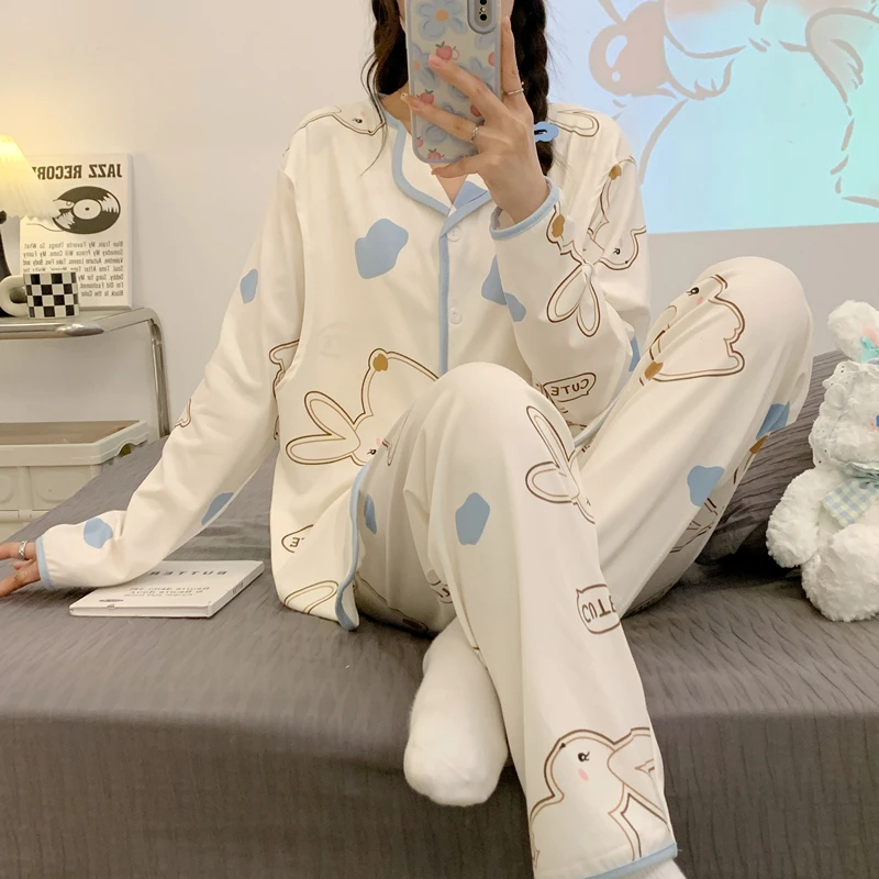 哺乳睡衣夏薄款喂奶月子服夏季薄款春秋产后孕妇哺乳哺乳套装产妇