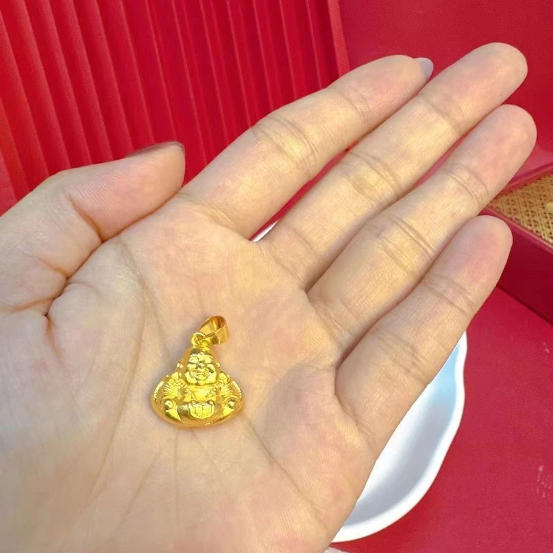 铜合金吊坠 铜合金吊坠 新款小号手工弥勒佛吊坠（单独吊坠）