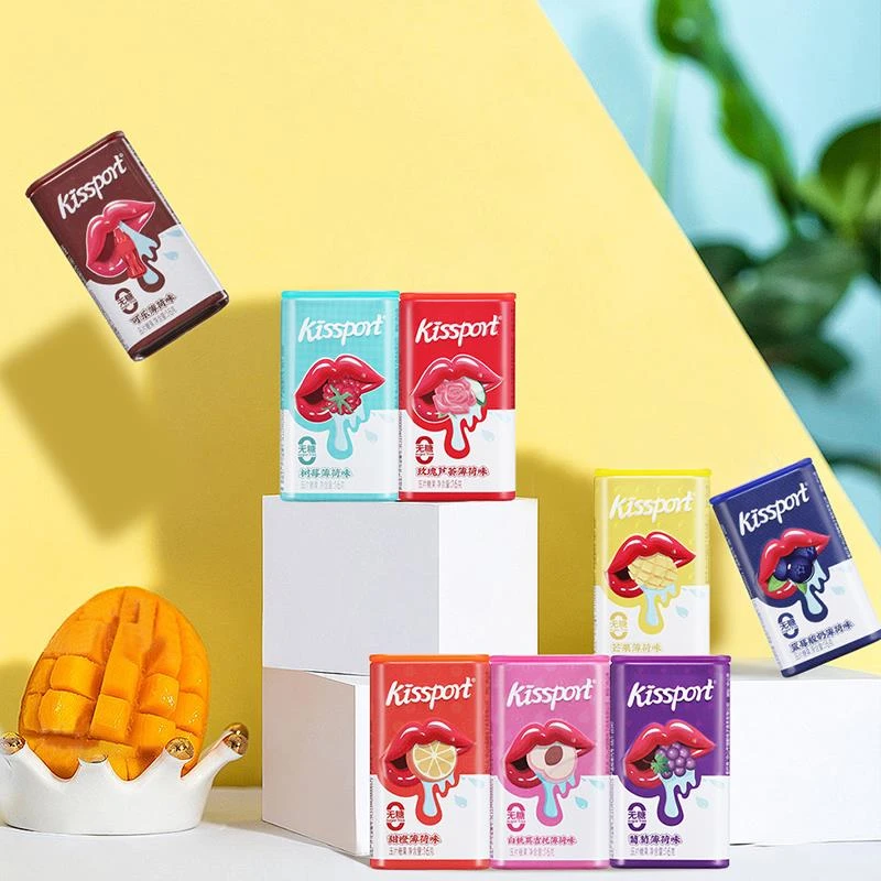kissport -长盒无糖薄荷糖高颜值便携带维生素C）L糖果便捷压片