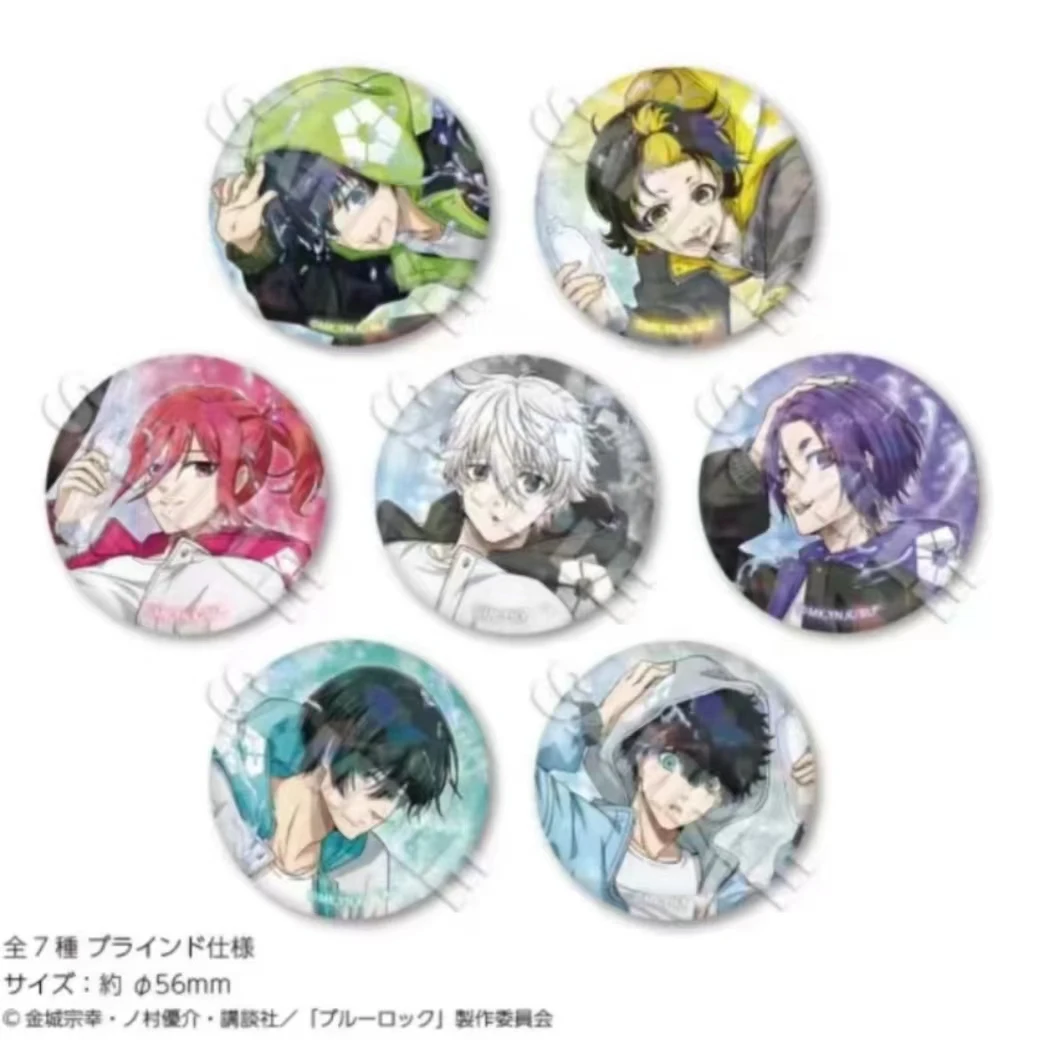 蓝色监狱 蓝锁玩水LOFT玻璃闪吧唧 现货盲盒直播间代拆