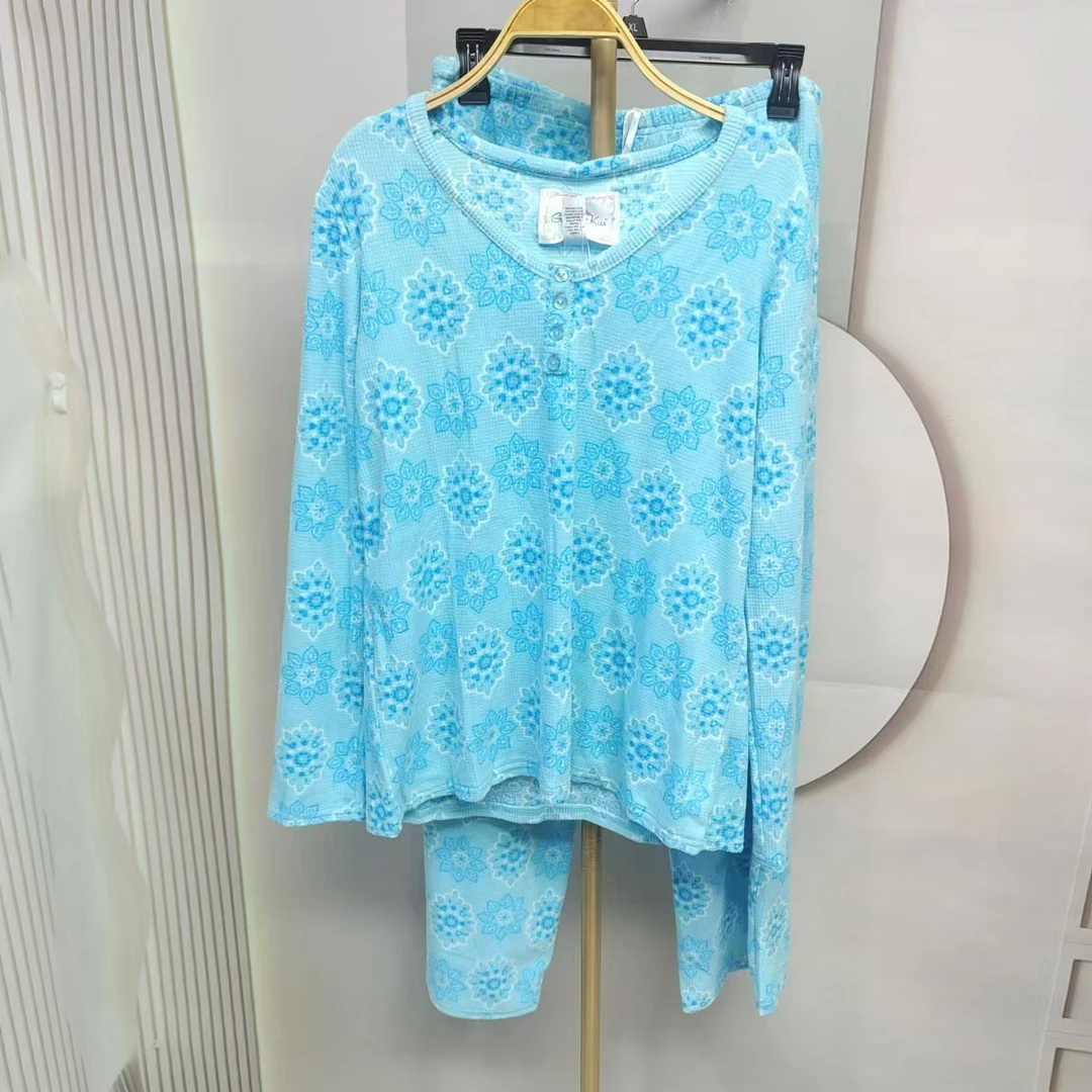 A807    女士家居服舒适柔软保暖圆领秋冬