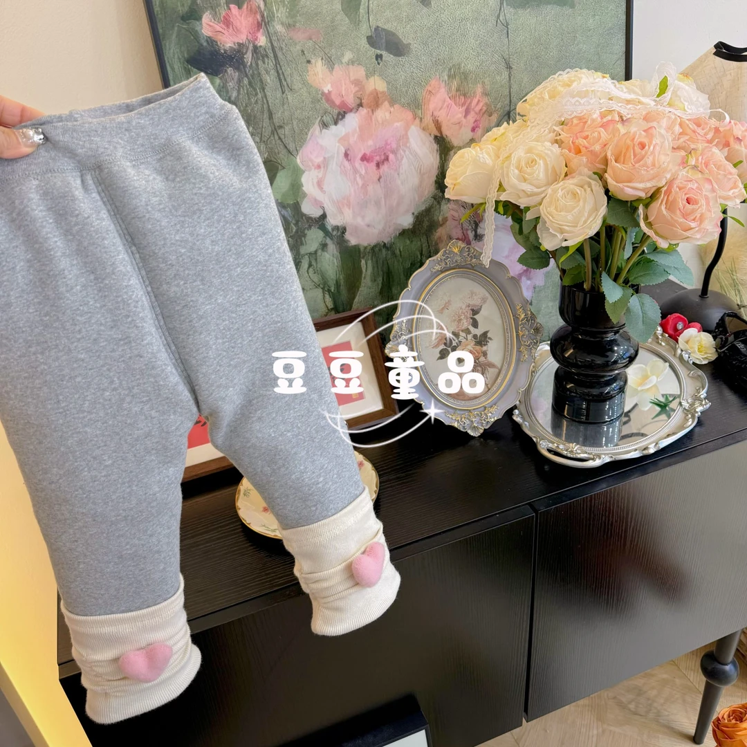 2024新款冬季女童女宝宝超厚保暖加厚款蚕丝保暖女童打底裤25240