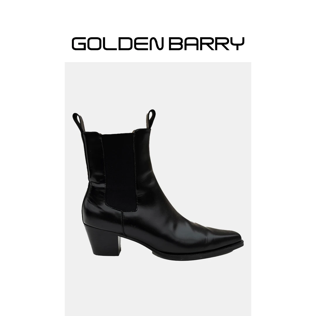 GOLDENBARRY|645017英伦粗跟烟筒靴