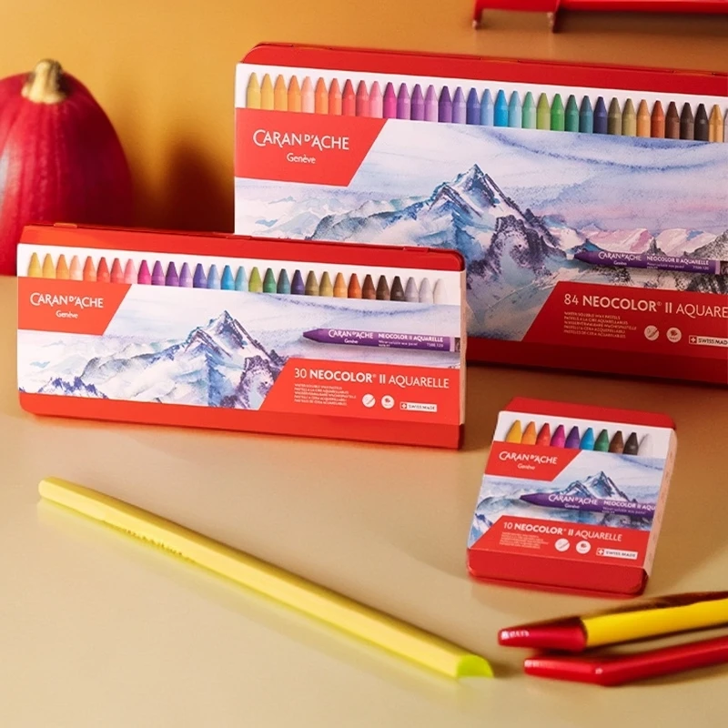 CARAN D’ACHE凯兰帝卡达水溶性蜡笔NEOCOLORⅡ瑞士进口多色专业级